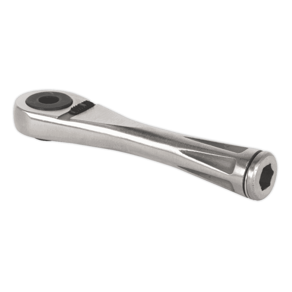 Sealey Bit Driver Ratchet Micro 1/4" Hex Stainless Steel Model No-AK6962