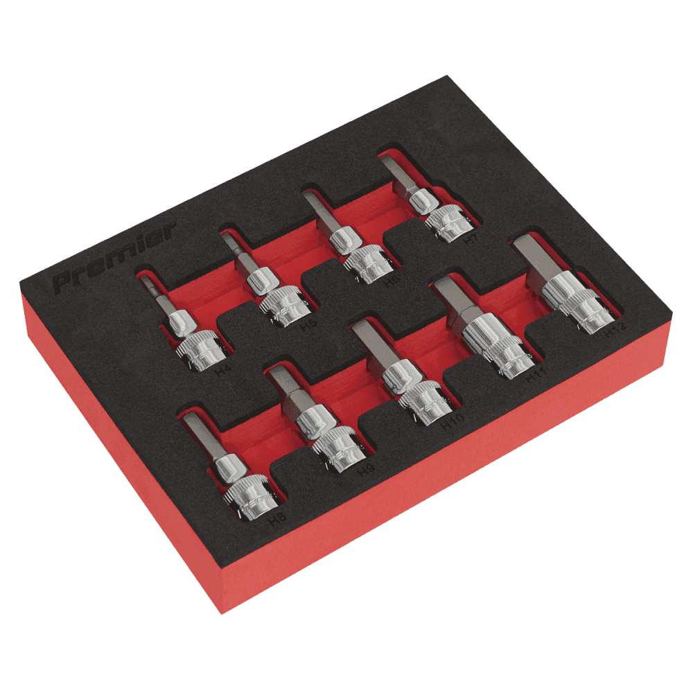 Sealey Hex Key Socket Bit Set 9pc Metric 3/8"Sq Drive Model No.-AK6240