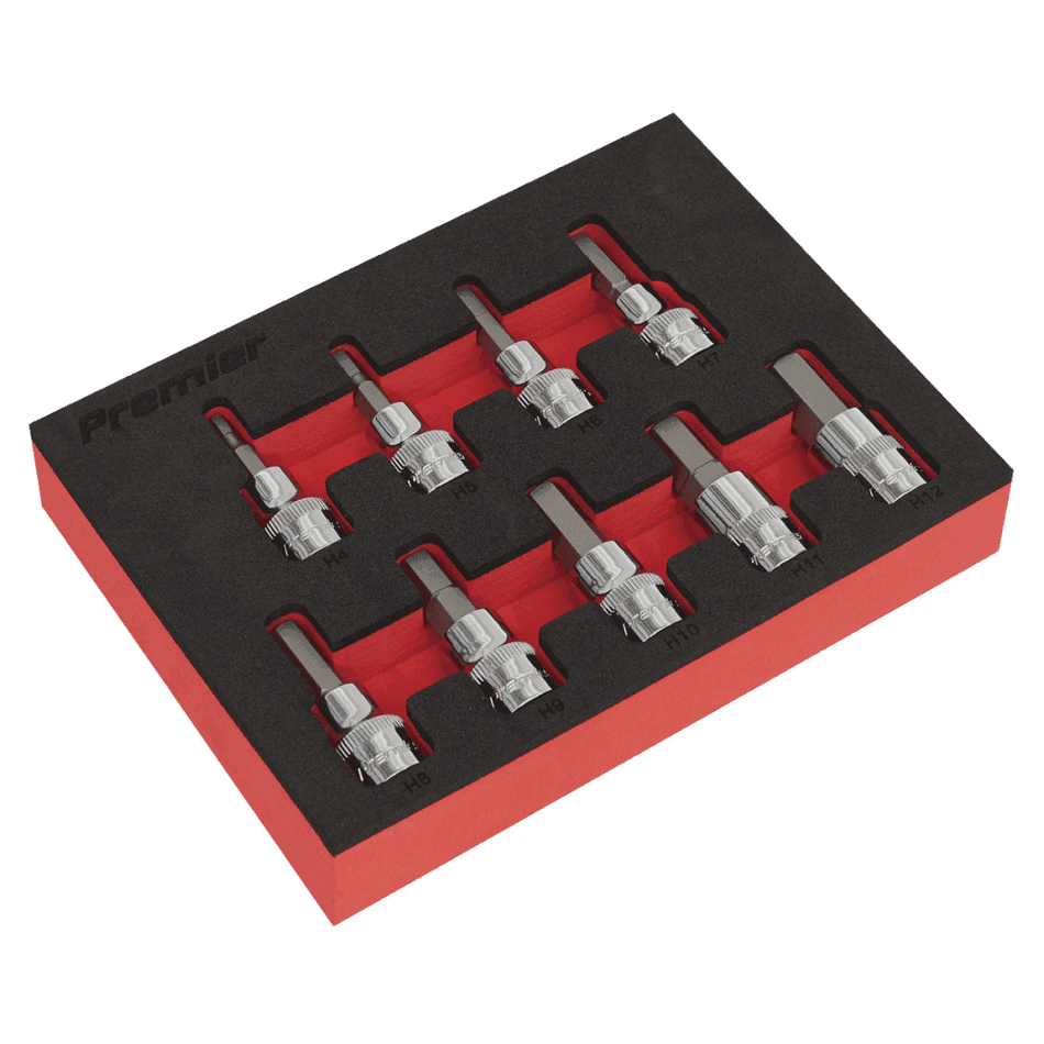 Sealey Hex Key Socket Bit Set 9pc Metric 3/8"Sq Drive Model No.-AK6240