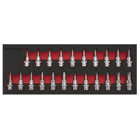 Sealey TRX-Star*/Hex/Spline Socket Bit Set 22pc 3/8"Sq Drive Model No.-AK6243