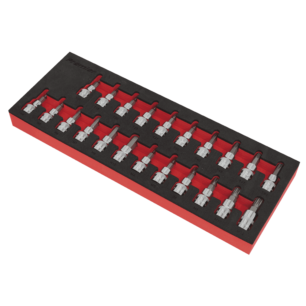 Sealey TRX-Star*/Hex/Spline Socket Bit Set 22pc 3/8"Sq Drive Model No.-AK6243