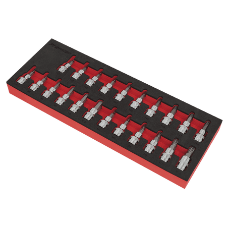 Sealey TRX-Star*/Hex/Spline Socket Bit Set 22pc 3/8"Sq Drive Model No.-AK6243