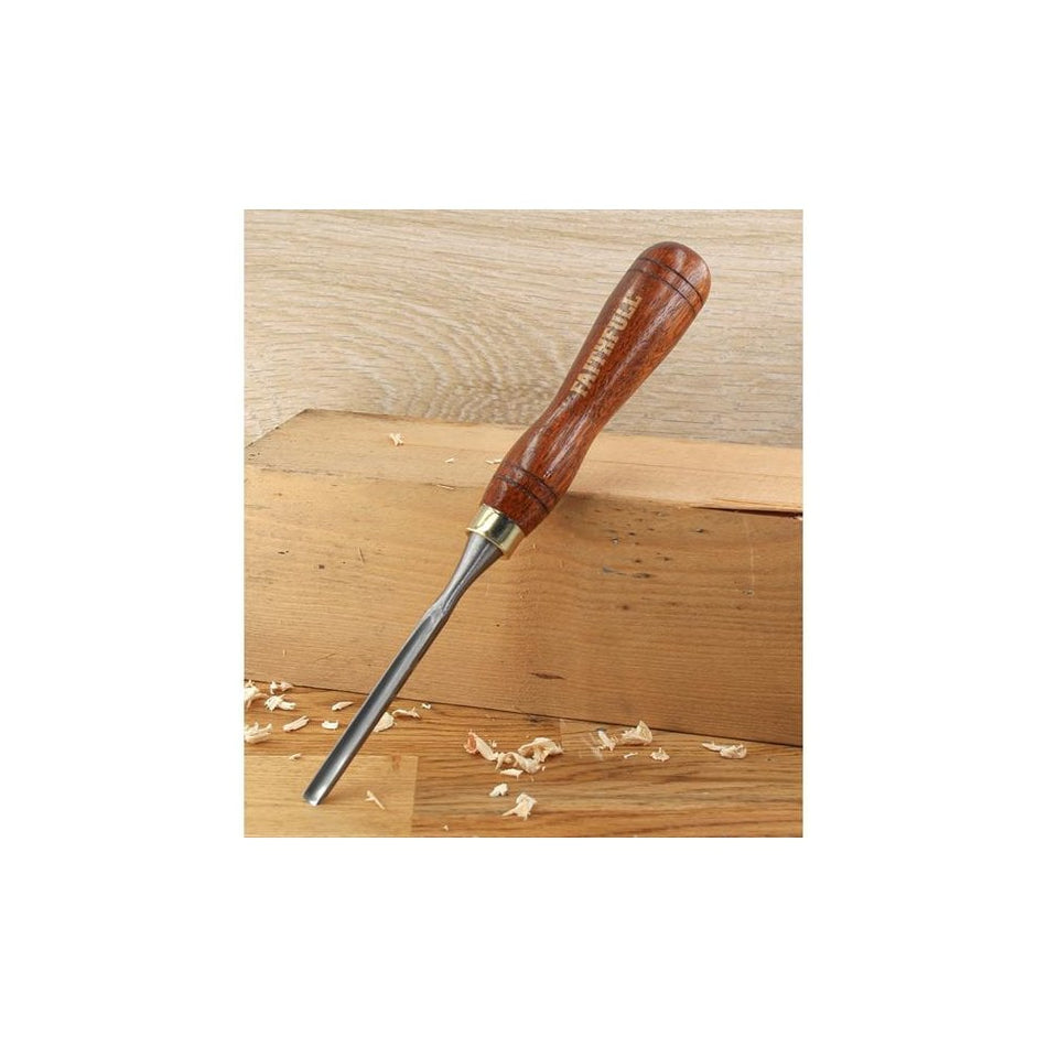 Faithfull FSC Straight Gouge Carving Chisel 6.3mm (1/4in)-FAIWCARV1F