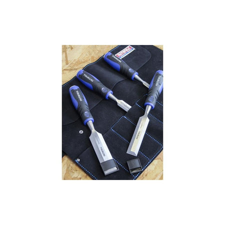 Faithfull 8 Pocket Leather Chisel Roll-FAILCR8B