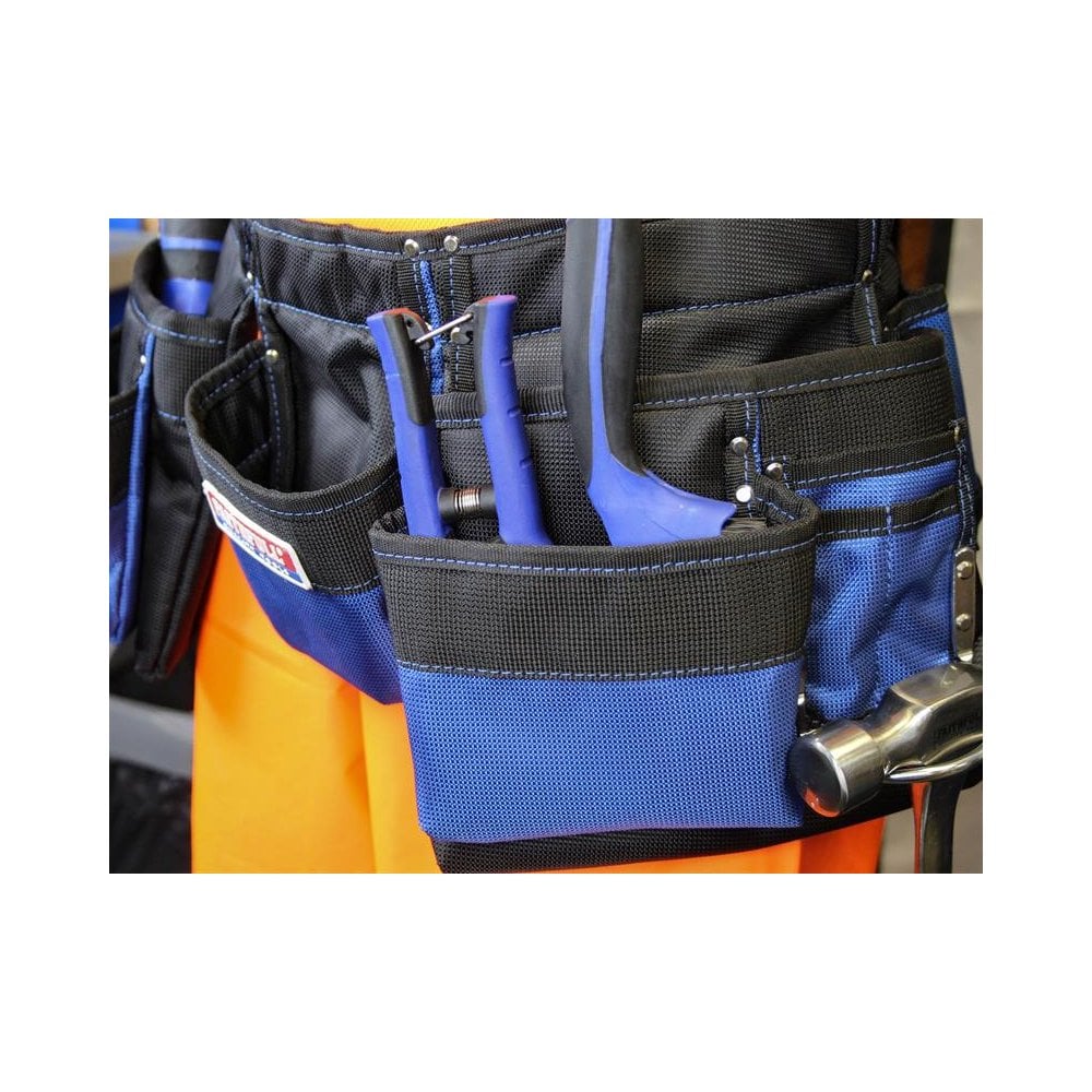 Faithfull Double Tool & Nail Pouch 2100D Nylon-FAIDTNPN
