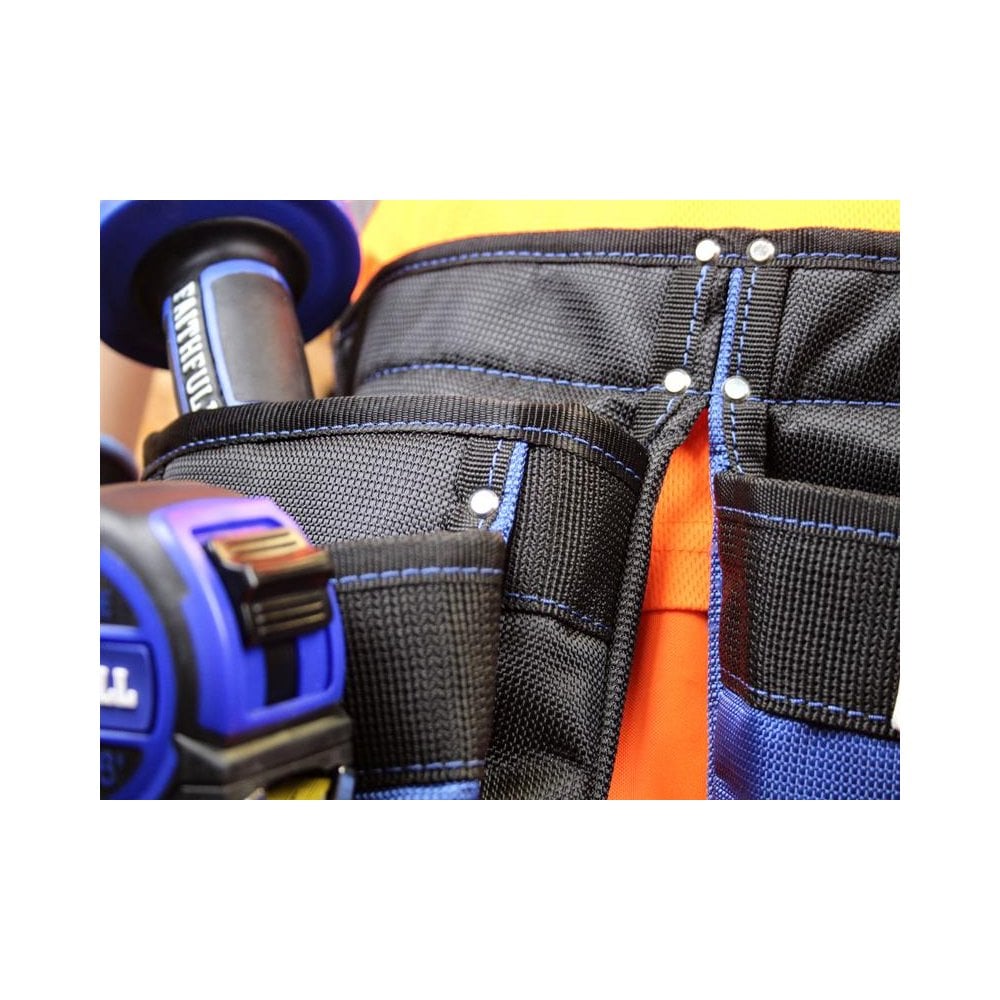Faithfull Double Tool & Nail Pouch 2100D Nylon-FAIDTNPN
