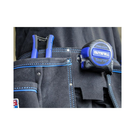 Faithfull Double Tool & Nail Pouch-FAIDTNP3B