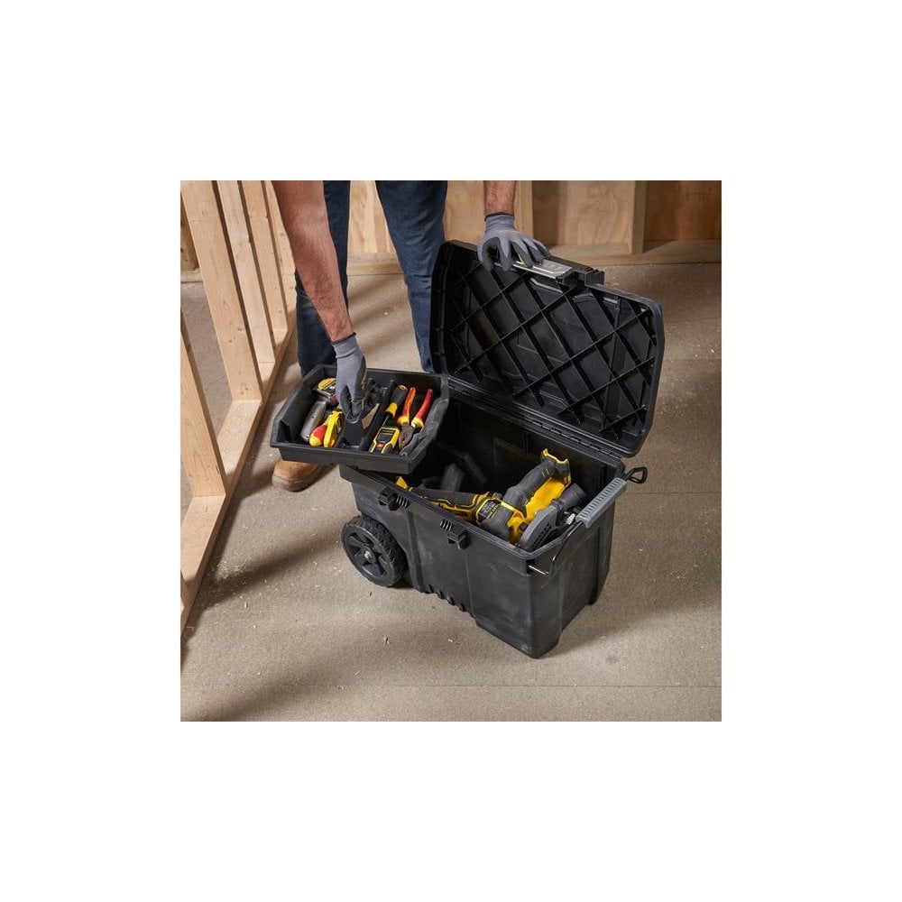 STANLEY® One-Touch Latch Mobile Job Chest 52 litre-STA133090
