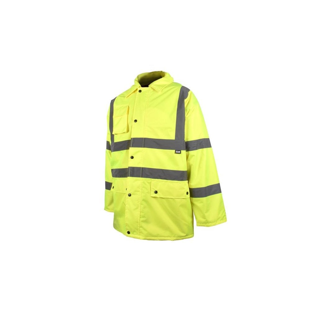 Scan Hi-Vis Motorway Jacket Yellow - XL (48in)-SCAHVMJXL