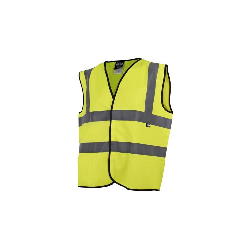 Scan Hi-Vis Waistcoat Yellow - L (44in)-SCAHVWL