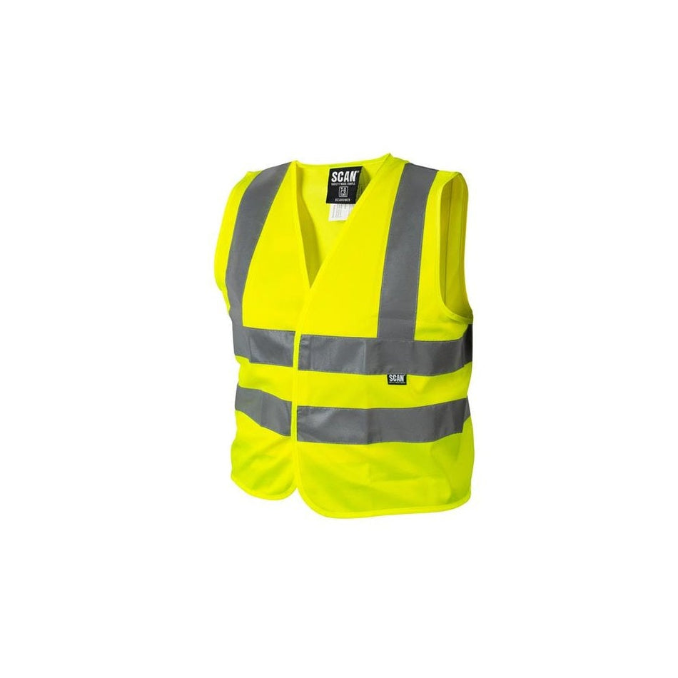 Scan Hi-Vis Waistcoat Yellow - Child 7-9-SCAHVWC9