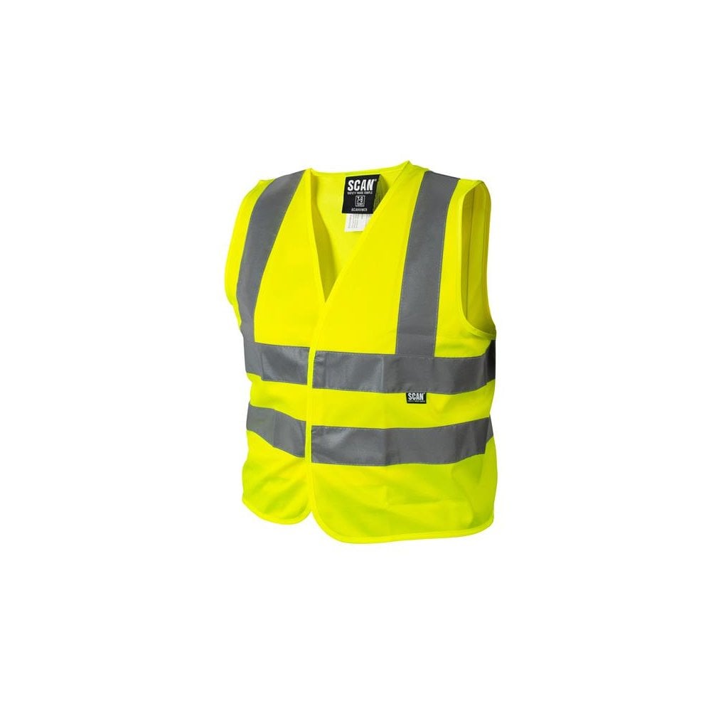 Scan Hi-Vis Waistcoat Yellow - Child 4-6-SCAHVWC6