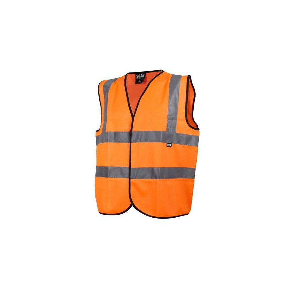 Scan Hi-Vis Waistcoat Orange - L (44in)-SCAHVWLO