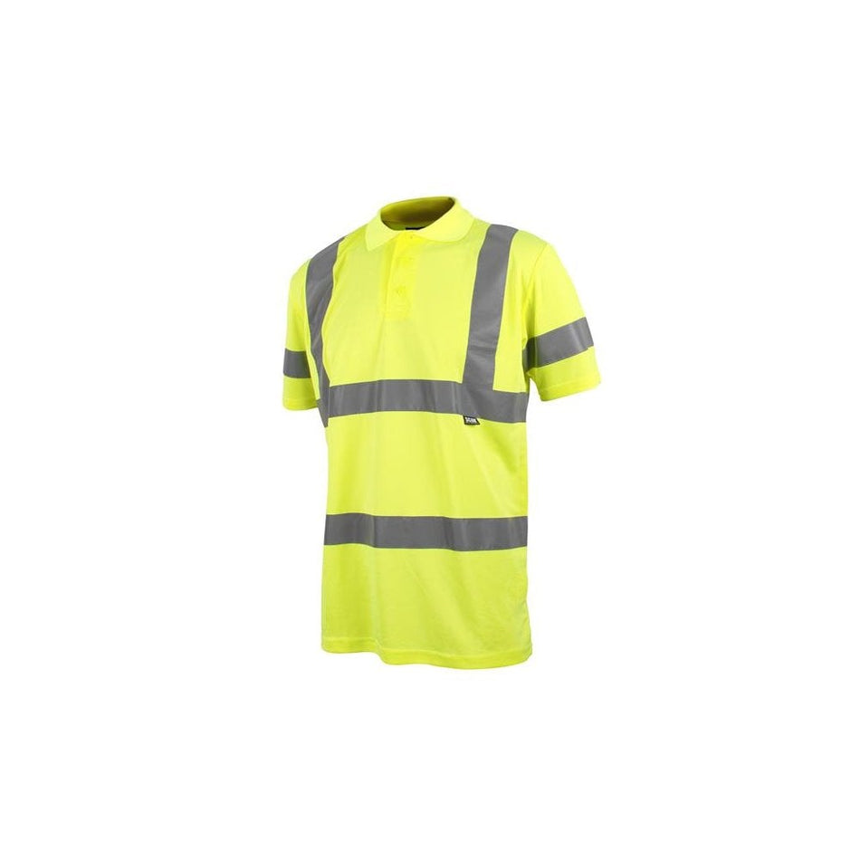 Scan Hi-Vis Polo Shirt Yellow - M (40in)-SCAHVPSM