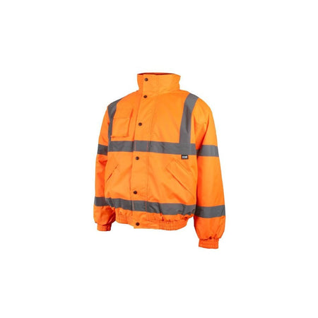 Scan Hi-Vis Bomber Jacket Orange - L (44in)-SCAHVBJLO