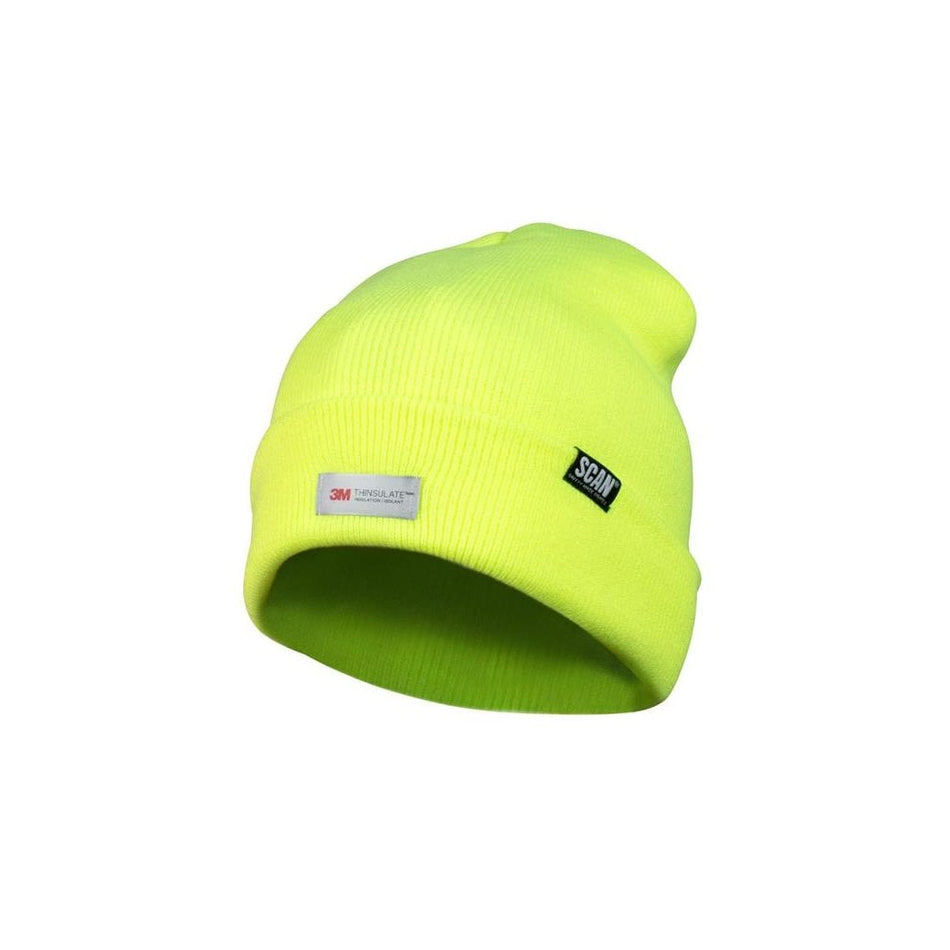 Scan Hi-Vis Yellow Beanie Hat-SCAHVBEAN