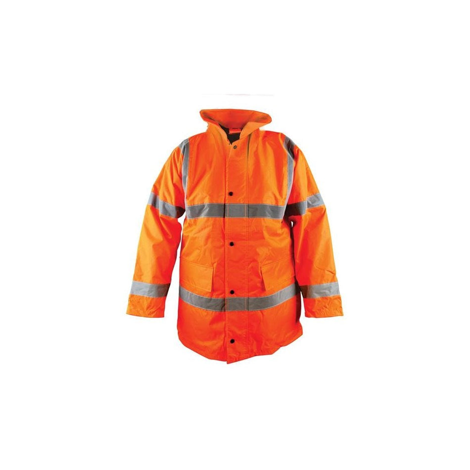 Scan Hi-Vis Motorway Jacket Orange - M (41in)-SCAHVMJMO