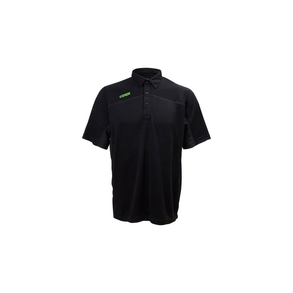 Apache Langley Black Performance Polo Shirt - M (38/40in)-APALANGM