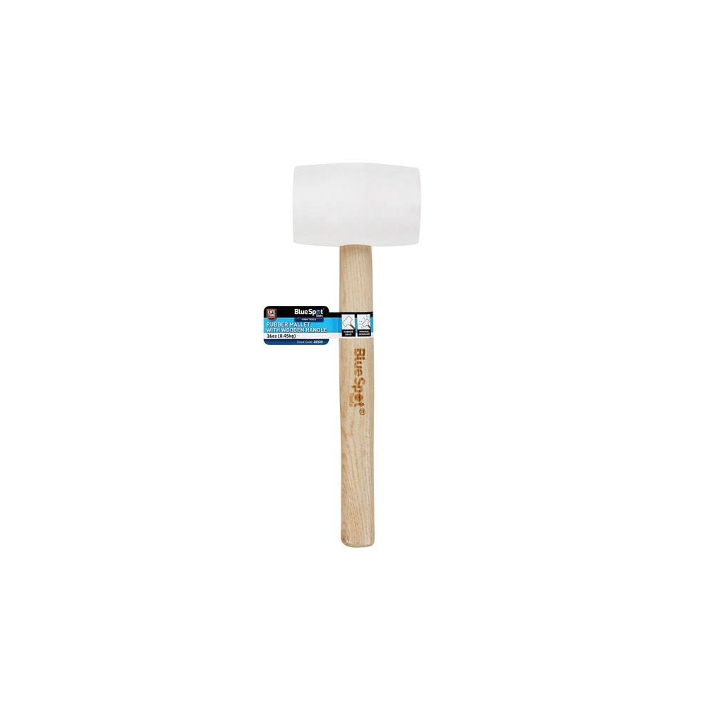 BlueSpot Tools White Rubber Mallet 454g (16oz)-B/S26530