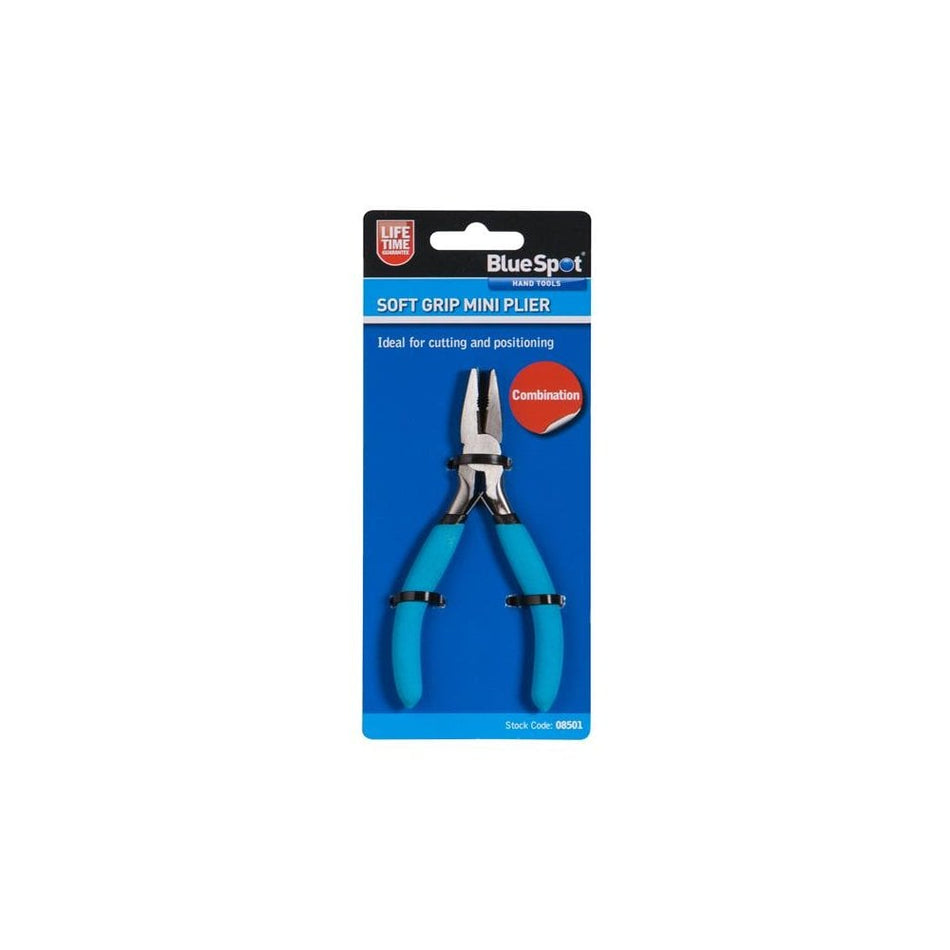 BlueSpot Tools Soft Grip Mini Combination Pliers-B/S8501