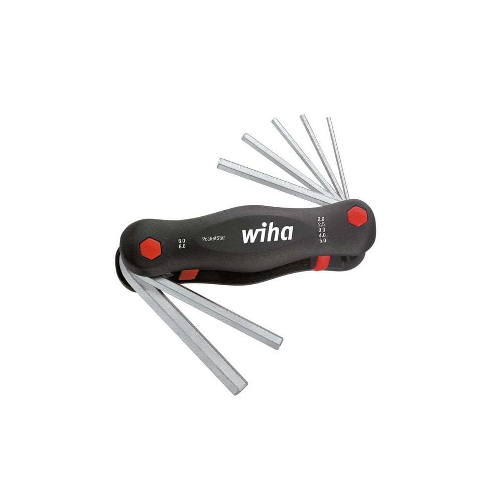 Wiha PocketStar Hex Key Set, 7 Piece (2-8mm)-WHA23041