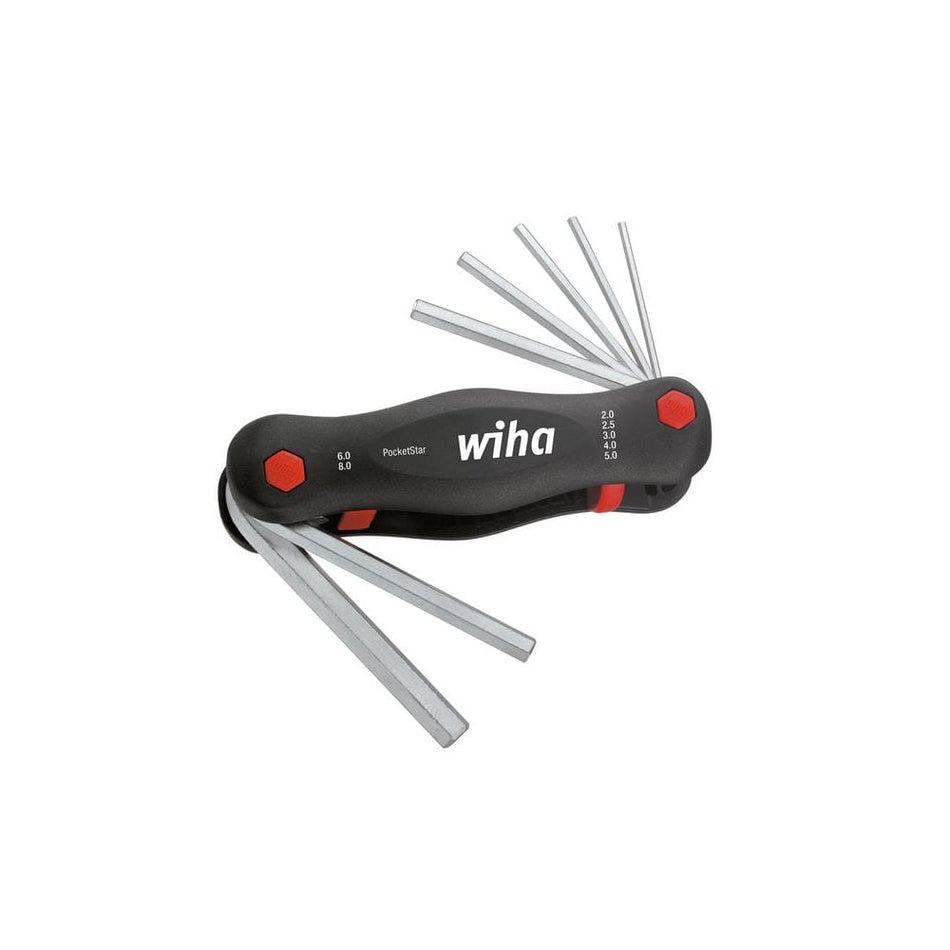 Wiha PocketStar Hex Key Set, 7 Piece (2-8mm)-WHA23041
