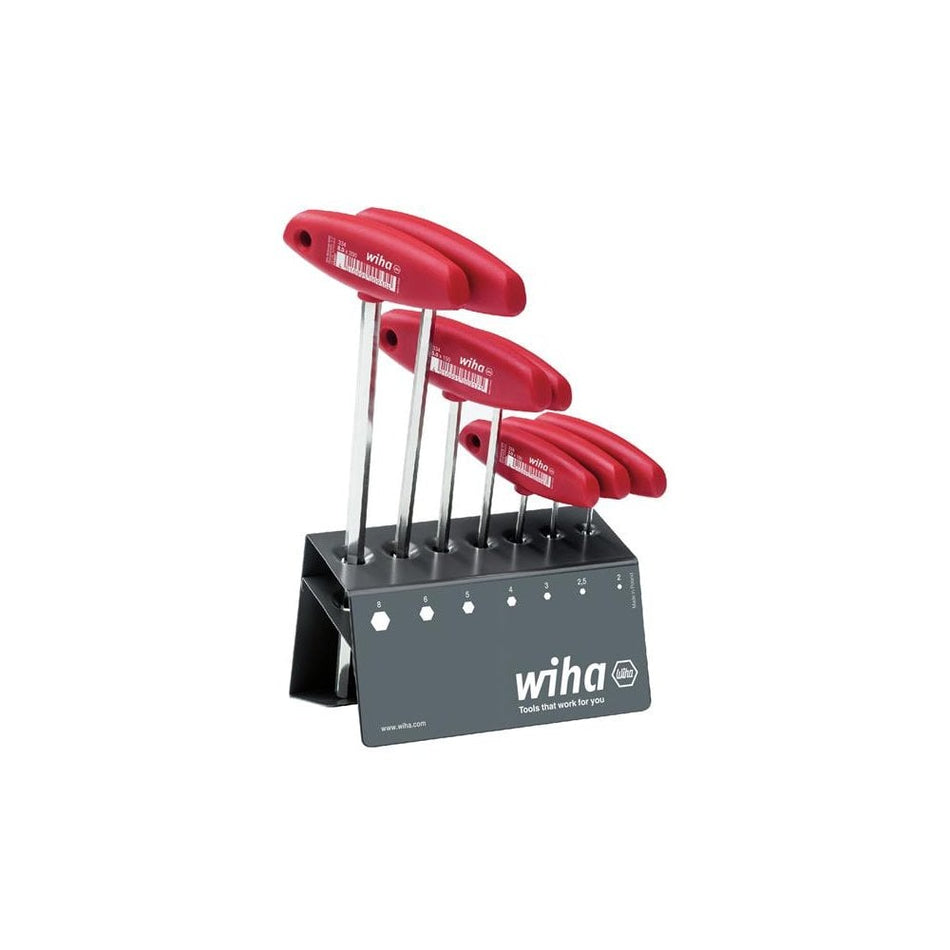 Wiha L-key with T-handle Set, 8 Piece-WHA00953