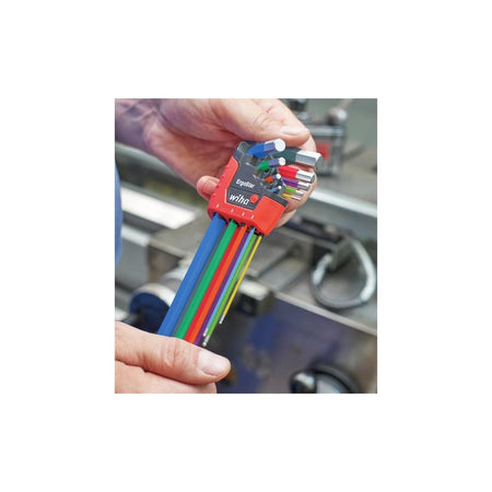 Wiha ErgoStar Colour Hex Ball End L-key Set, 9 Piece-WHA43849