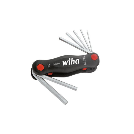 Wiha PocketStar Hex Key Set, 7 Piece (1.5-6mm)-WHA23037
