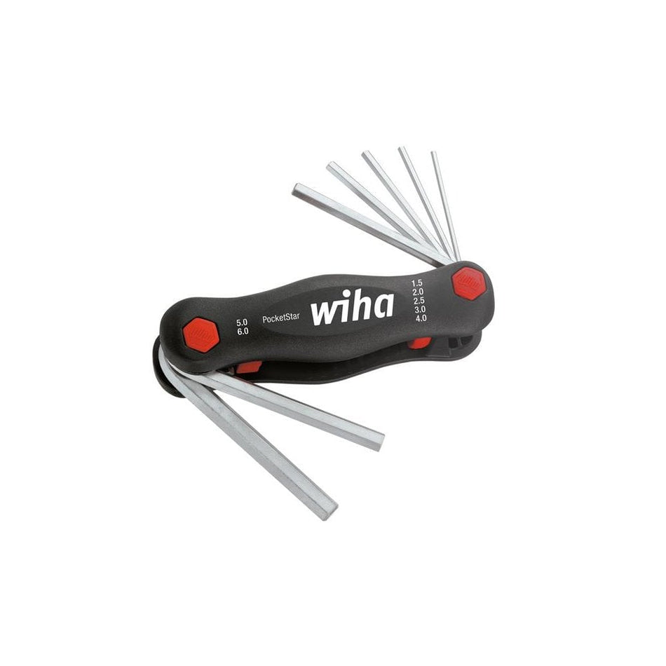 Wiha PocketStar Hex Key Set, 7 Piece (1.5-6mm)-WHA23037