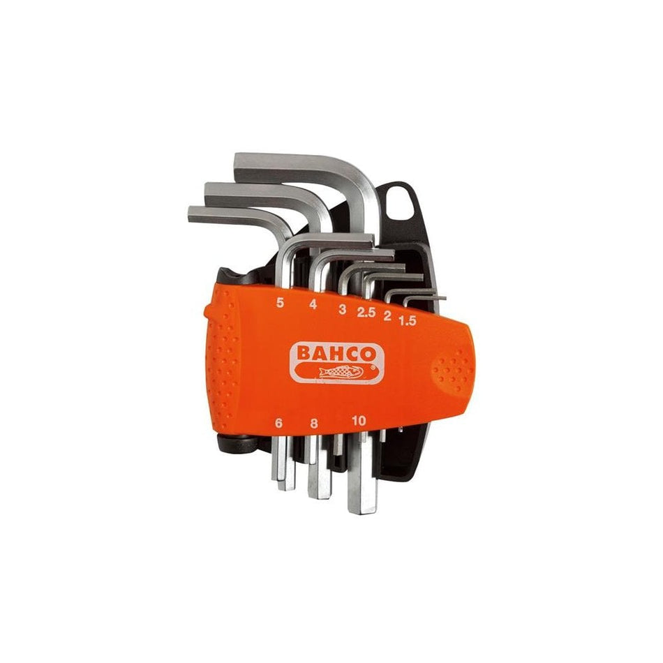 Bahco BE-9878 Metric Hex L-Key Set, 9 Piece-BAHBE9878
