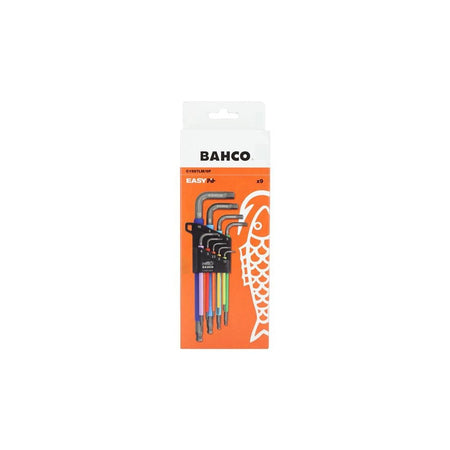 Bahco C1997LM/9P Metric Long Ball End Coloured Hex L-Key Set, 9 Piece-BAHC1997LM9P