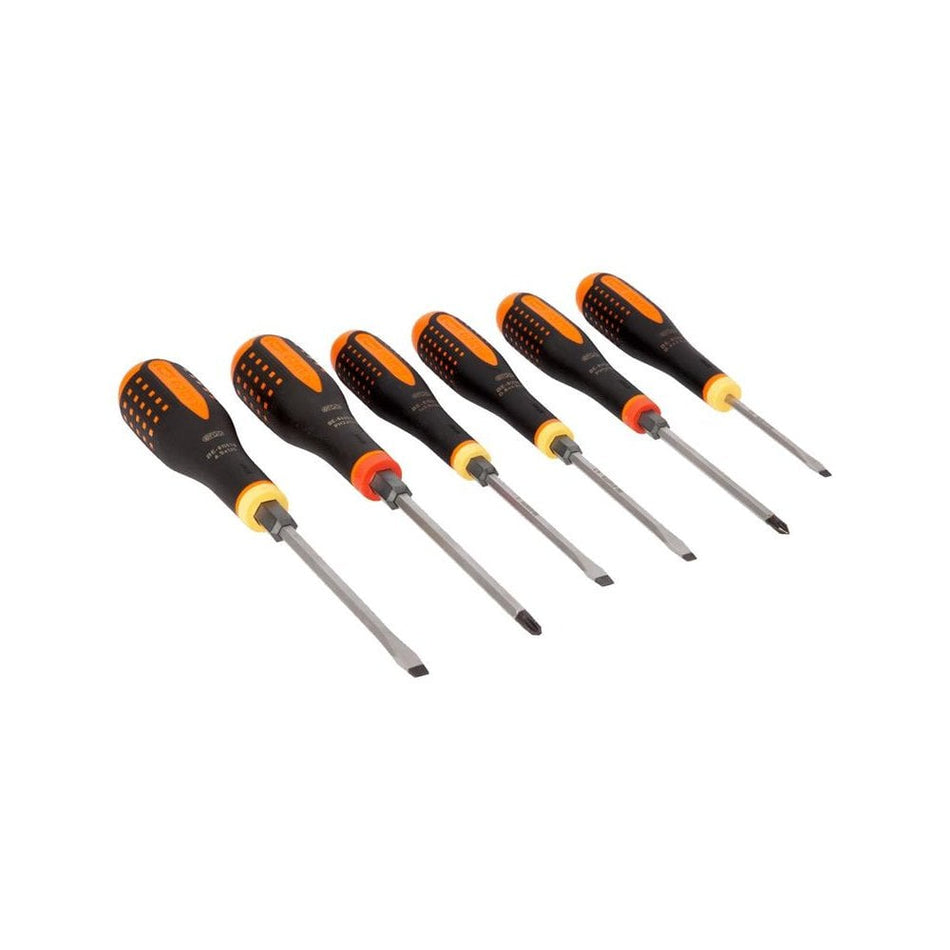 Bahco BE-9881TB ERGO™ Through Blade Screwdriver Set, 6 Piece-BAH9881TB