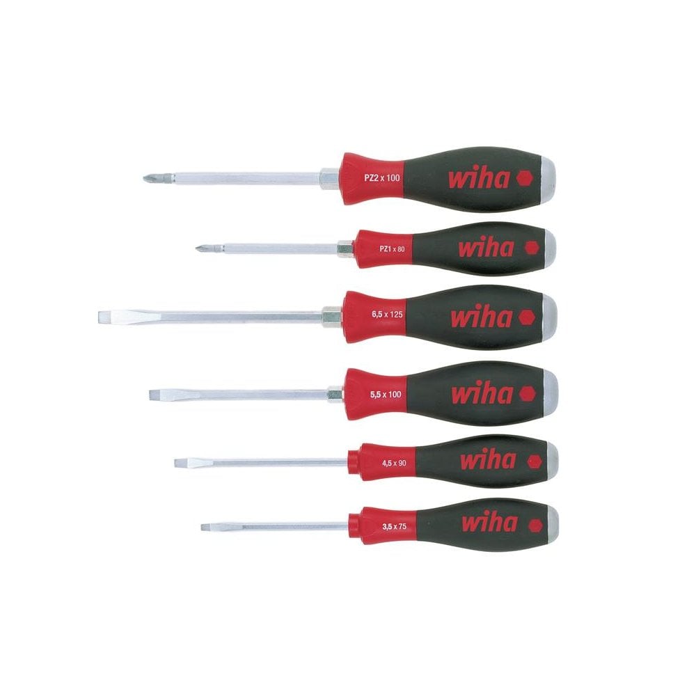 Wiha SoftFinish® SL/PZ Hex Blade Screwdriver Set, 6 Piece-WHA21251
