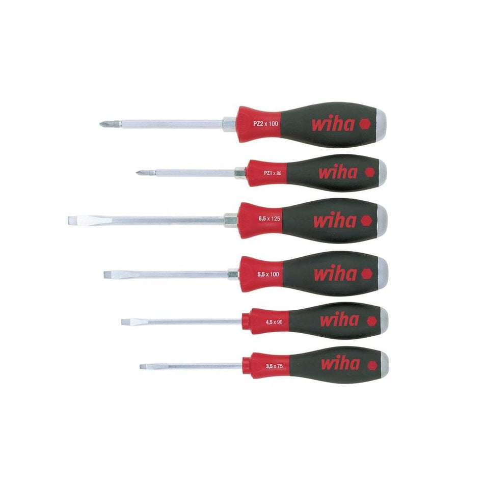 Wiha SoftFinish® SL/PZ Hex Blade Screwdriver Set, 6 Piece-WHA21251