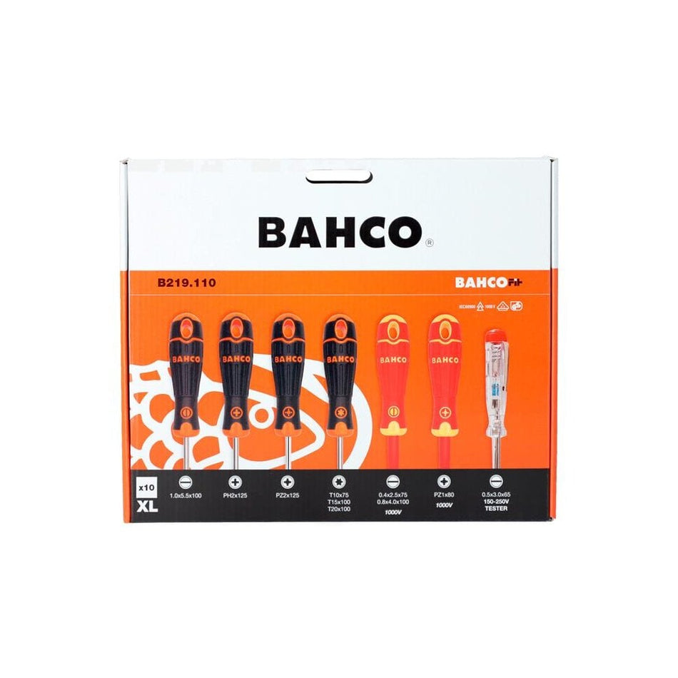 Bahco B219.110 BAHCOFIT XL Screwdriver Set, 10 Piece-BAH219110