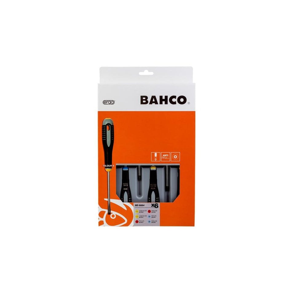 Bahco BE-9884 ERGO™ Screwdriver Set, 6 Piece-BAHBE9884
