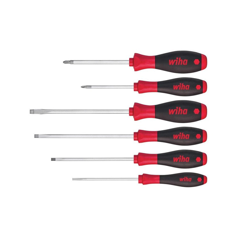 Wiha SoftFinish® SL/PZ Screwdriver Set, 6 Piece-WHA07153