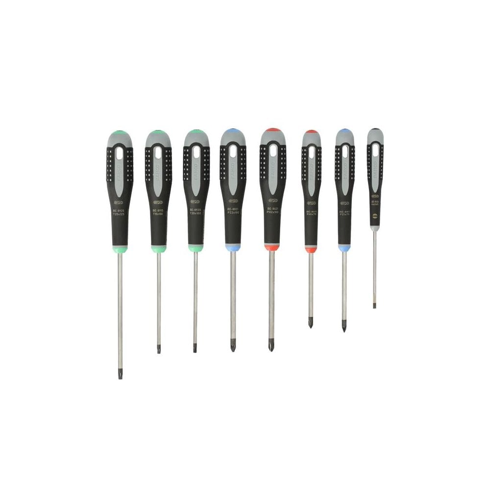 Bahco BE-9872 ERGO™ Screwdriver Set, 8 Piece-BAH9872