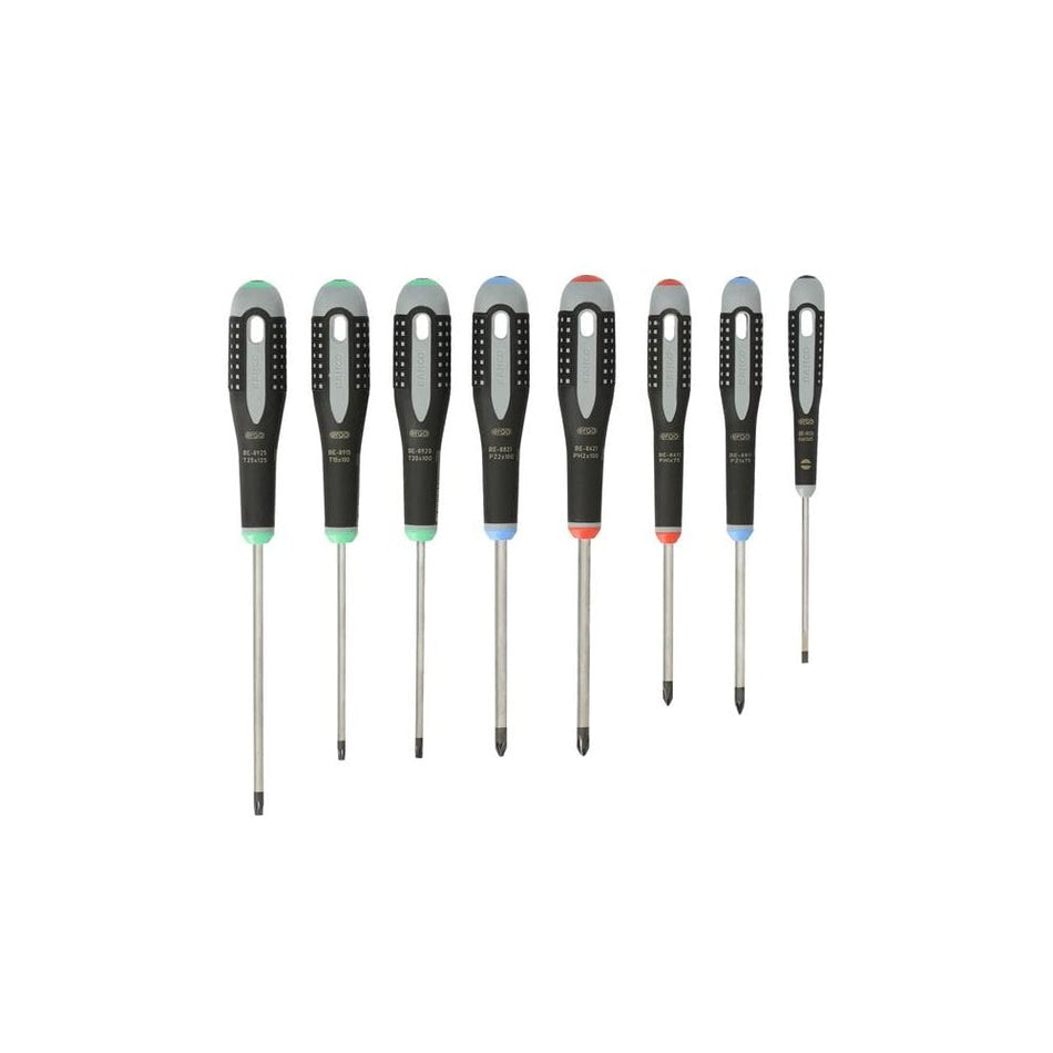 Bahco BE-9872 ERGO™ Screwdriver Set, 8 Piece-BAH9872