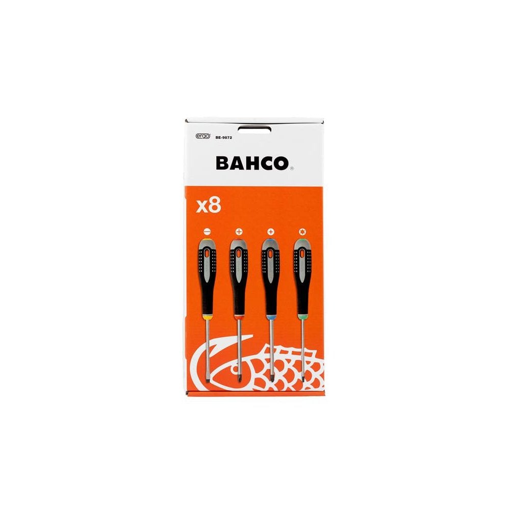 Bahco BE-9872 ERGO™ Screwdriver Set, 8 Piece-BAH9872
