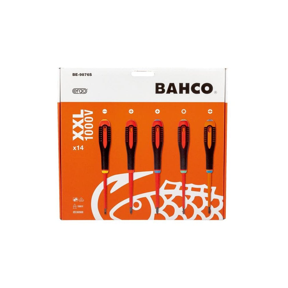Bahco BE-9872 ERGO™ Screwdriver Set, 14 Piece-BAH9876S