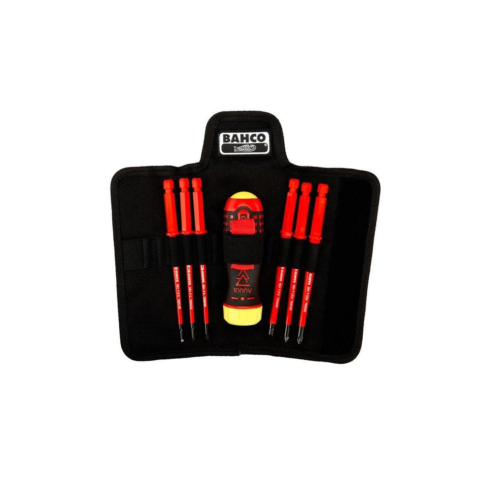 Bahco Insulated Ratcheting Screwdriver Set, 6 Piece-BAH808062