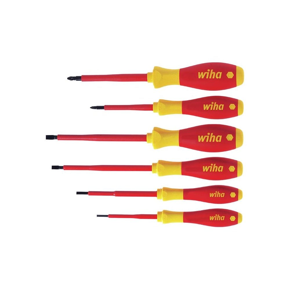 Wiha SoftFinish® electric SL/PZ Screwdriver Set, 6 Piece-WHA25477