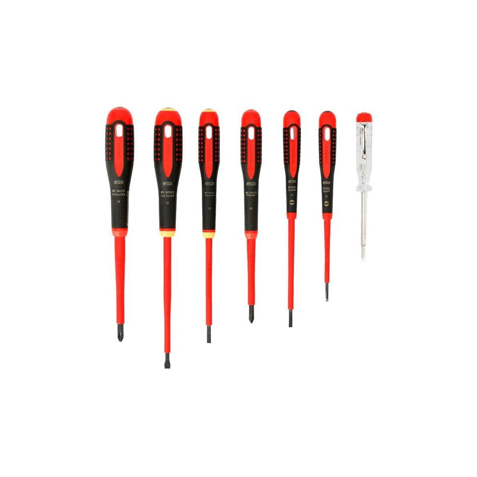 Bahco BE-9887S ERGO™ VDE Insulated Screwdriver Set, 7 Piece-BAH9887S