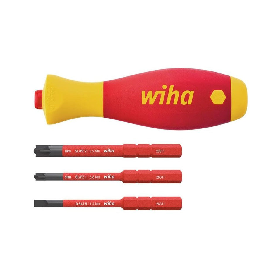 Wiha SoftFinish® electric slimVario Screwdriver Set, 4 Piece-WHA43449