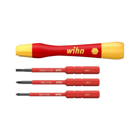 Wiha PicoFinish® slimVario® electric Fine Screwdriver Set, 4 Piece-WHA43167
