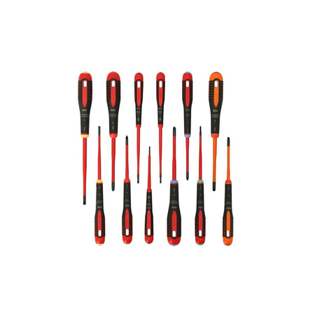 Bahco BE-9878SL ERGO™ Slim VDE Insulated Screwdriver Set, 12 Piece-BAHBE9878SL