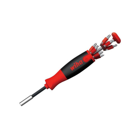 Wiha LiftUp 25 Magnetic Screwdriver with Bit Magazine (SL, PH, PZ, TX)-WHA38605