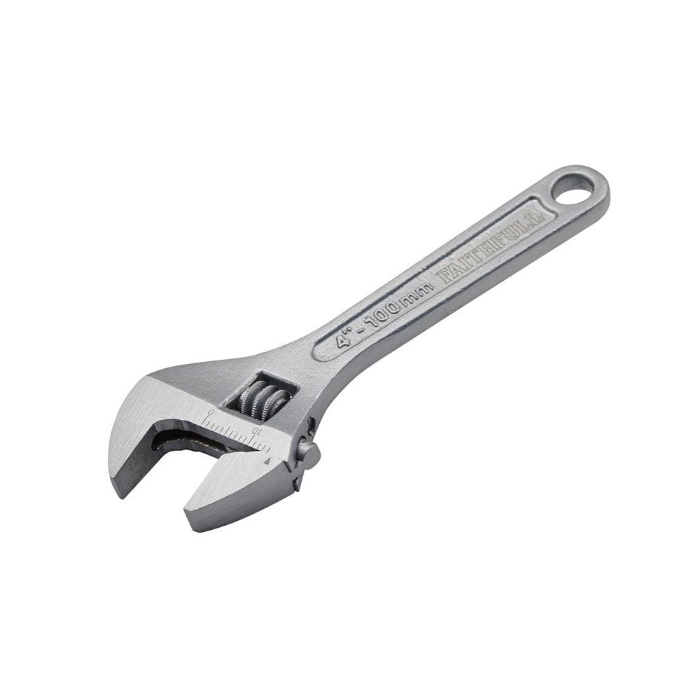 Faithfull Chrome Adjustable Spanner 100mm (4in)-FAIAS100MC